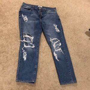 Wrapped boyfriend jeans